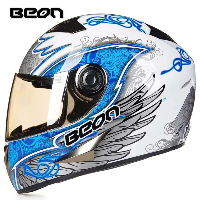 BEON Four Seans Full Face классический мотоцикл Go kart шлем MTB ATV Мотоцикл головной убор casco capacete B500 - Цвет: 12