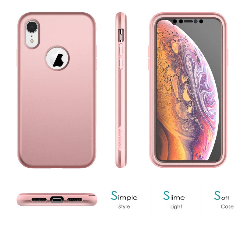 Жесткий чехол Yokata 2 в 1 для iPhone XS XR 360 противоударный бампер со встроенной защитой