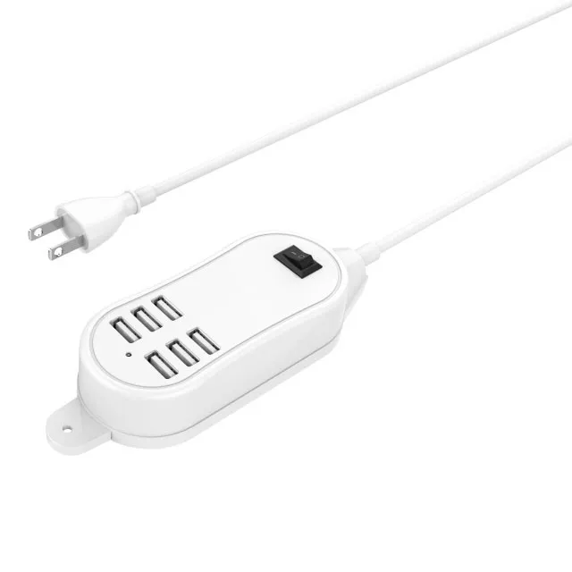 Высокое Качество Универсальный ЕС/США Plug 6 Порта USB Зарядное Устройство Док