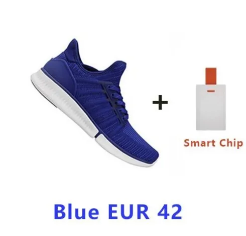 Xiaomi Mijia смарт чип обувь модный дизайн сменный водонепроницаемый IP67 приложение контроль спортивная обувь с чипом Прямая поставка - Цвет: Men Blue EU 42