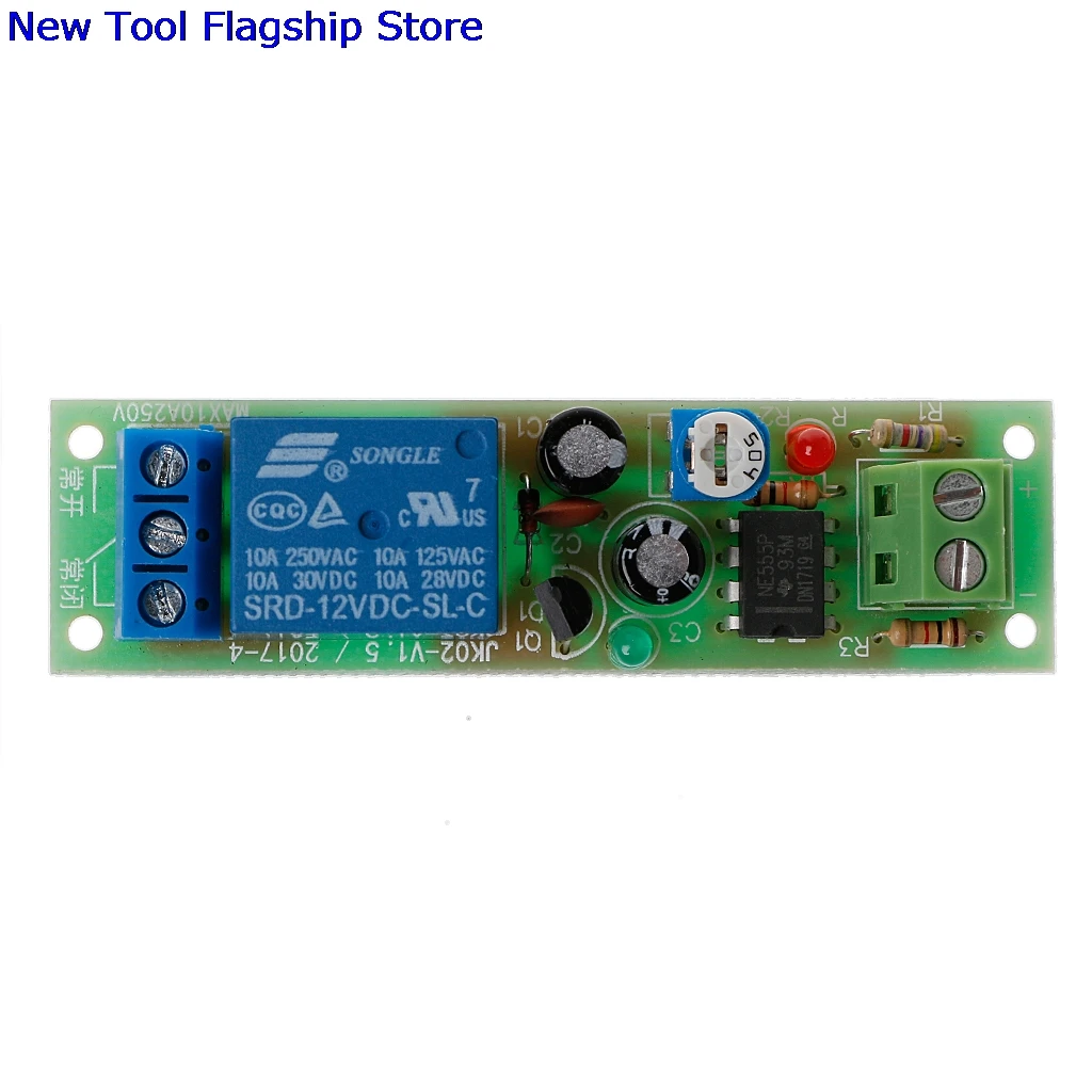 

NE555 Relay DC 12V Timer Adjustable Delay Turn Off ON Switch Time Relay Module