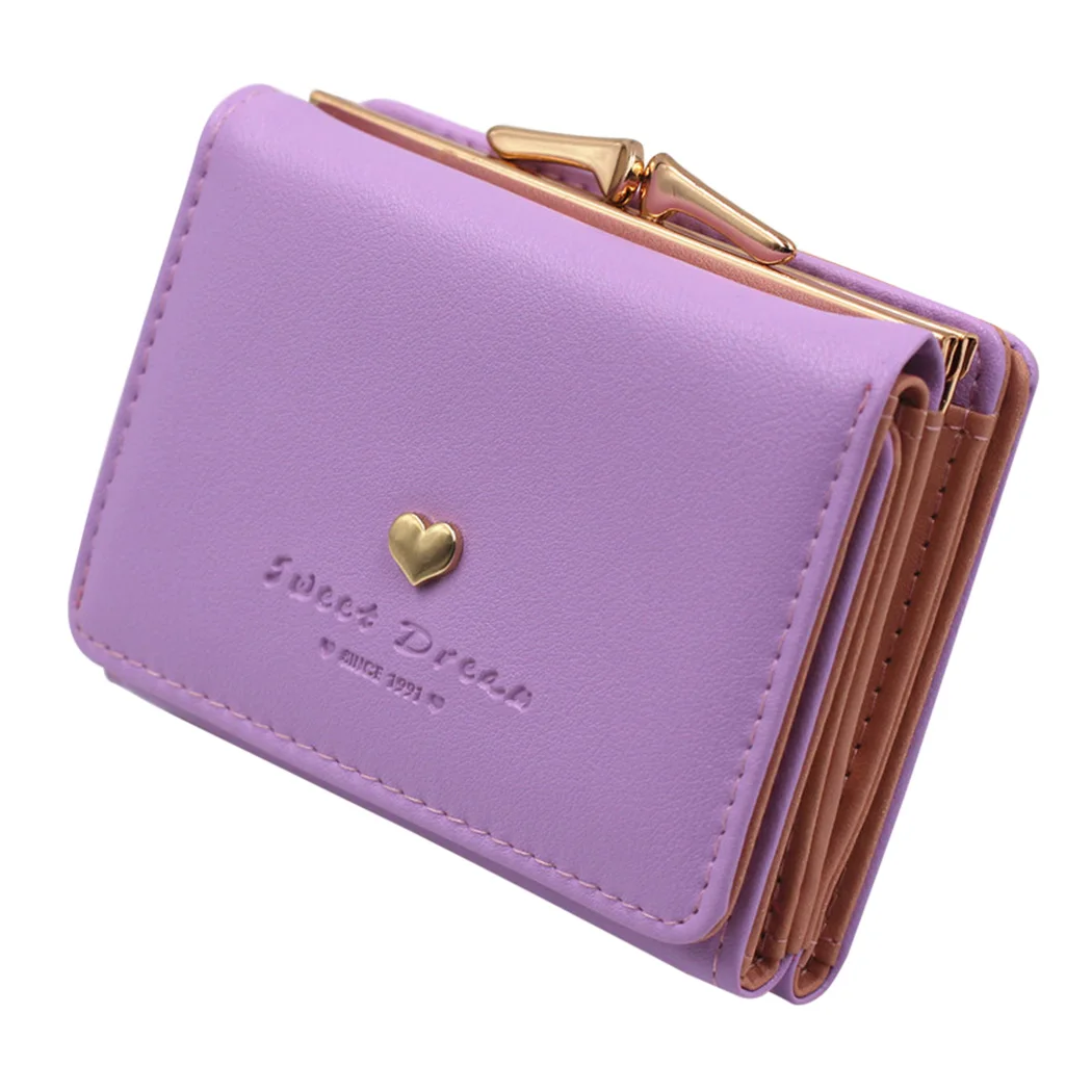 

Brand Baellerry Women Short Three Fold Wallet Bag Fashion Handbag Wallet Coin Card Holders Mini Female Wallet Small Lock Purse
