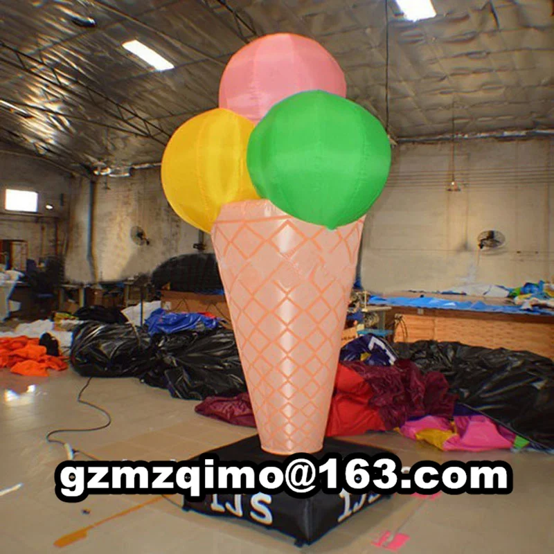 3m inflatable ice cream cone inflatable ice cream model with blowerin