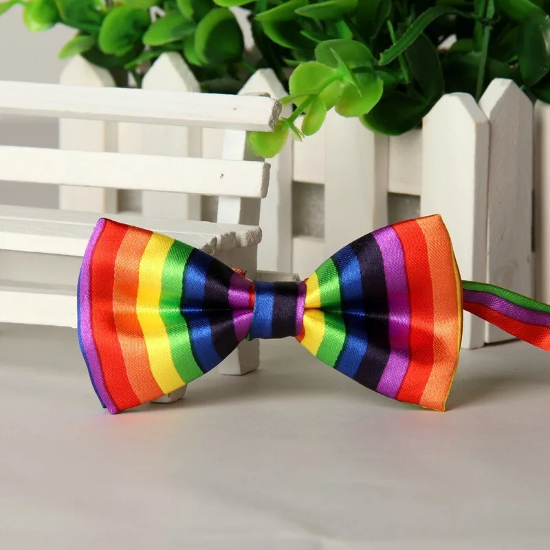 10CM Bowtie High-End Children Butterfly Cravat Rainbow Multicolor Bow Tie Cute Festivity Cravat Lots Rainbow Tie high quality bowtie for men slim fashion business formal wedding bow tie butterfly male dress shirt solid cravat with gift box