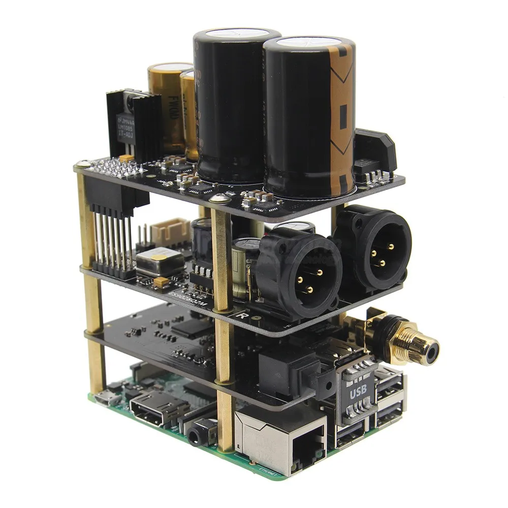 Raspberry Pi X20 XLR Hifi Audio Kit (Φ ES9028Q2M Board + электронная плата питания)|raspberry pi|kit piraspberry pi hifi |