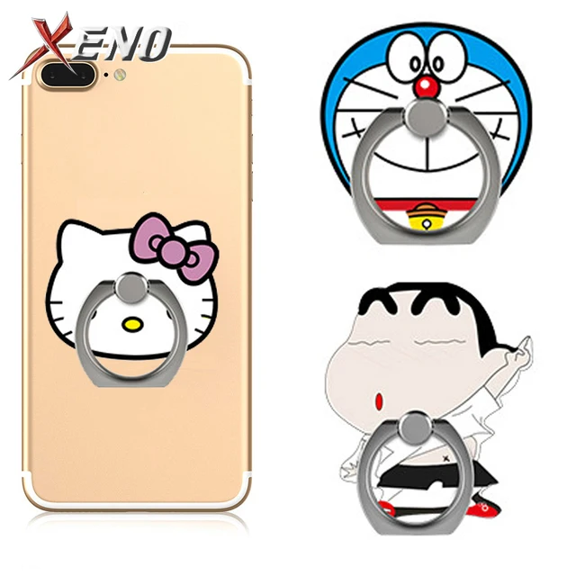 Special Price hello kitty Magnet Mobile Phone Holder Stand Accessories Finger Ring Magnetic For iphone X 8 plus Smart cell phone mount holder