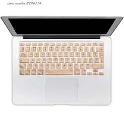 Для Apple MacBook Air 13 дюймов крышка клавиатуры Плёнки полупрозрачные ЕС Английский алфавит силиконовый чехол для Pro 13 15 retina
