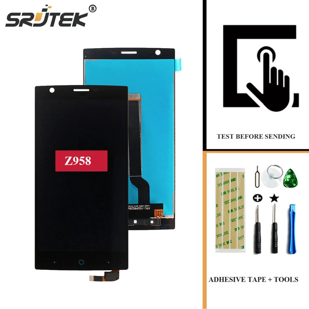 

Srjtek For ZTE ZMax 2 Z958 LCD Panel With Touch Screen Digitizer Assembly Replacement Parts For ZTE Z958 Display FPC-T55PRS29V1F