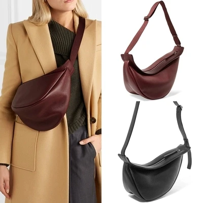 

Fashion Messenger Saddle bag pu leather bag round handbag women vintage half moon bags 2019 new ins fashion Wholesale