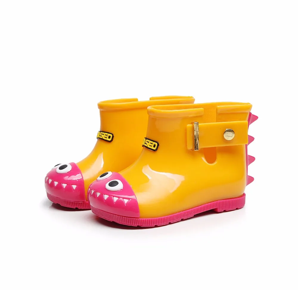 Мини Мелисса Мини дети желе резиновые сапоги Нескользящие водонепроницаемые резиновые сапоги для девочек желе обувь сапоги "принцесса"