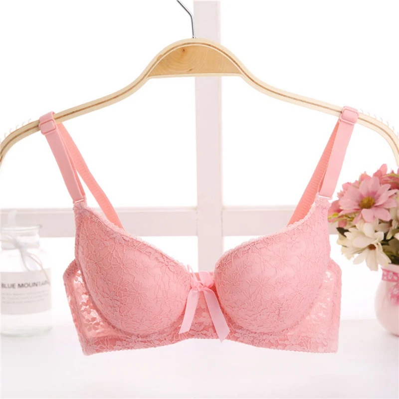 

Sexy Women Underwear Push Up Bras Deep V Sexy Lace Bralette Bras Thin Women Bra New Lace Bra Female Sexy Underwear 3/4 Cup 2019