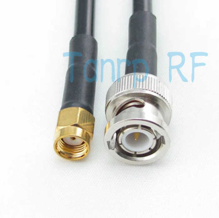 

Free shipping! 200CM RF connector Pigtail coaxial jumper cable 2M RG58 extension cable BNC male to RP SMA male plug 6FEET