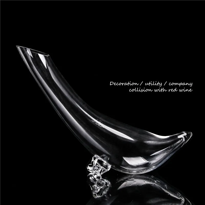 

Creative European Style Artificial Blowing Manual Cold Cut Home Bar 600ml Wine Decanter Lead-free Crystal Glass