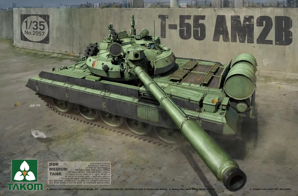 Таком 1/35 DDR средний танк T-55 AM2B#2057