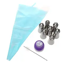 11 шт./компл. Аксессуары для выпечки насадки для кондитерского мешка; для поставки в Россию и шар сцепления Нержавеющая сталь Кондитерская насадка Кондитерские выпечка кекса украшения