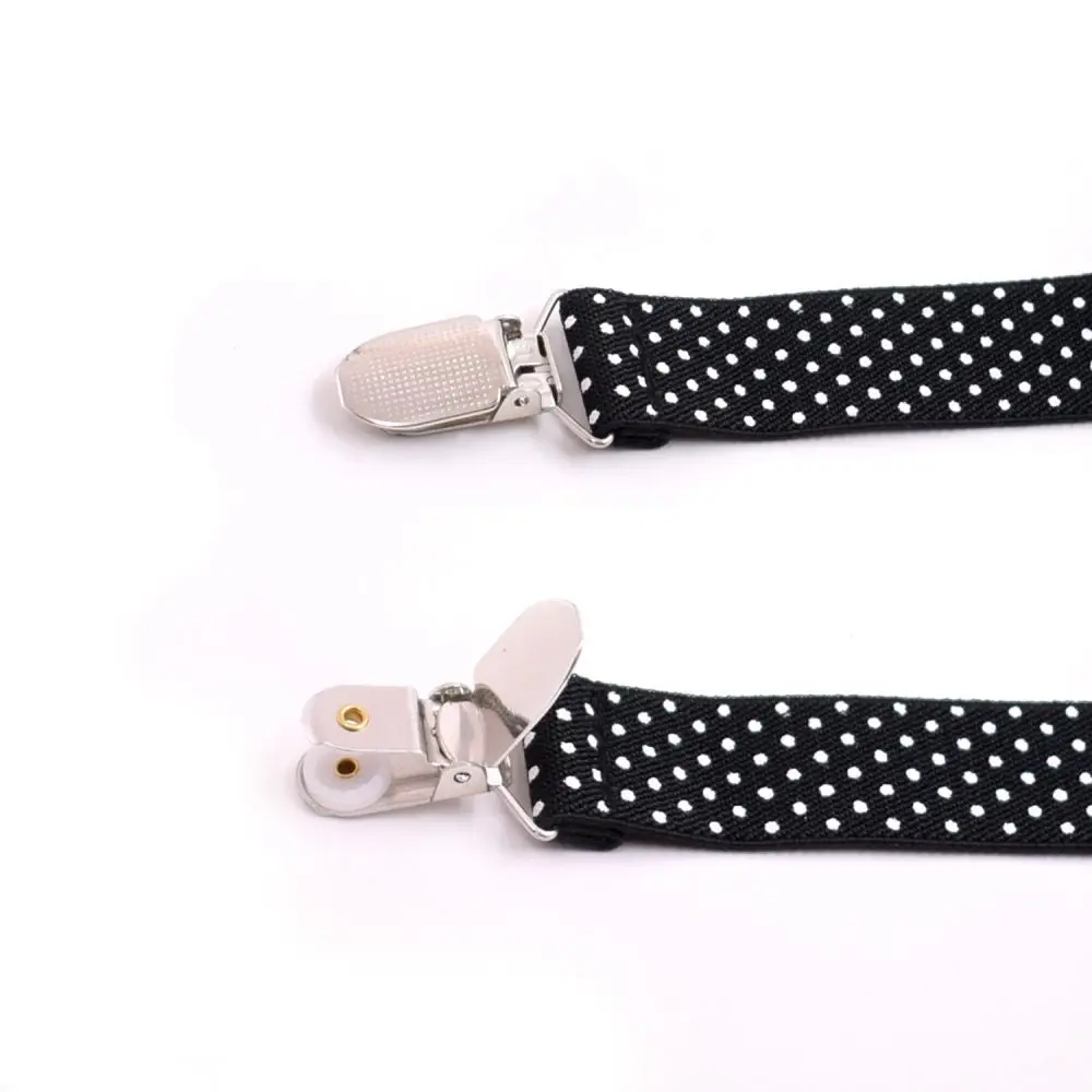 AEbone Fashion Elastic Suspender Kids Brace And Bow Tie Set Black Dot Suspenders For Boy Navy Strap Bretels Sus07