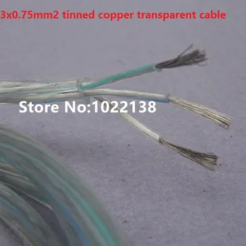

transparent 3*0.75mm power cord electric cable with 1.0mm supporting steel rope for Lighting lamps electrical wire pendant light