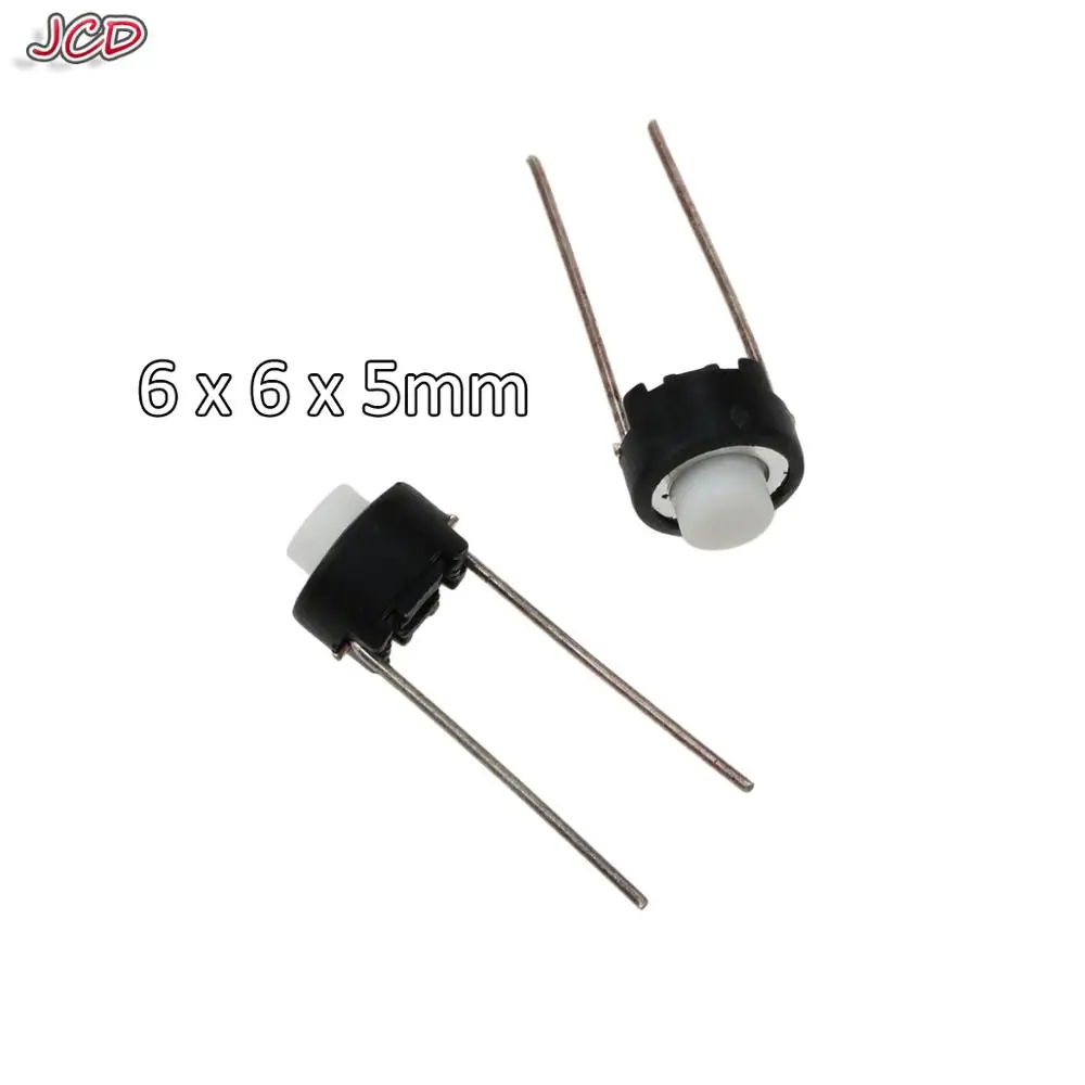 

JCD Tact switch 6*6*5 white round long life SKRGAED010 ALPS Tact Switch 6 * 6 * 5 button feet grow 6x6x5mm Button Switch 2 pin