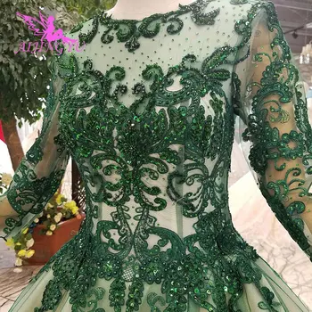 

AIJINGYU Unique Wedding Dresses Luxury Gowns Weddingss Custom Queen Bridal Real Sample Lace Top White Sheer Robe