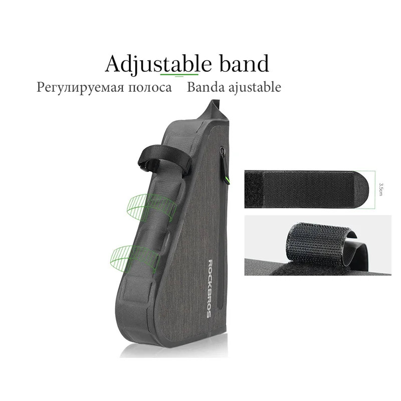 Discount ROCKBROS 8L MTB Road Bike Bags Triangle Bag Pouch Reflective Rainproof Pannier Portable Adjustable Bicycle Bag Bike Accessories 3