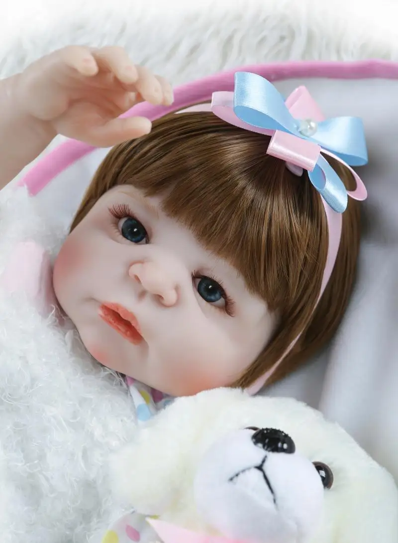 NPK 23 дюймов bebe Кукла реборн ребенок реалистичный полный корпус силиконовый водонепроницаемый boneca reborn corpo de Silicone menina