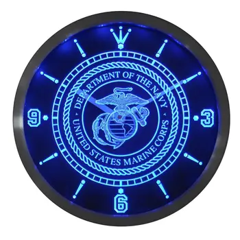 

nc0210 US Marine Corp Military Neon Sign LED Wall Clock