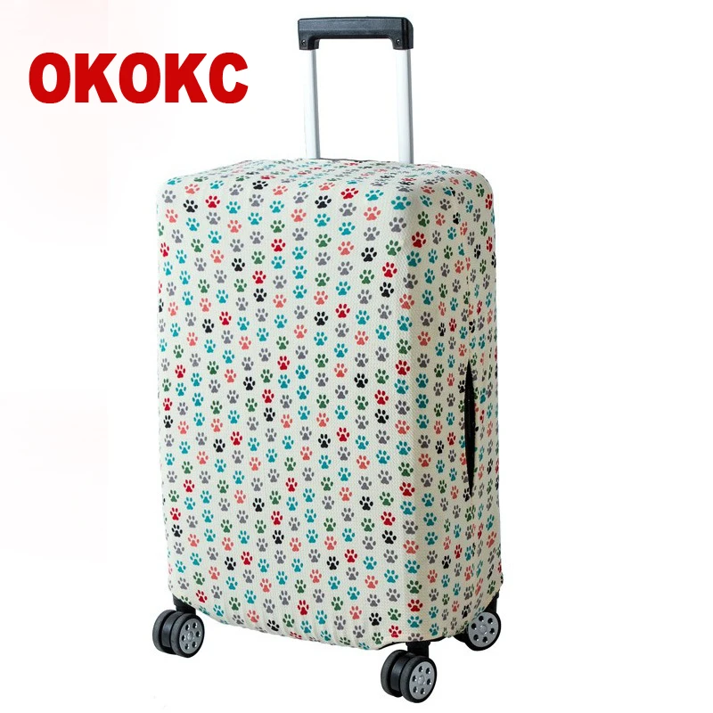 OKOKC тонкий защитный чехол для багажа с вишневым принтом на молнии путешествий