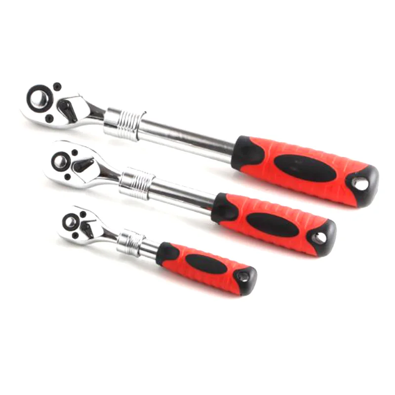 

Urijk Ratchet Wrench 1/4" 3/8" 1/2" Allen Key Length Adjustable 72 Teeth Ratchet Spanner Wrench Hand Tools