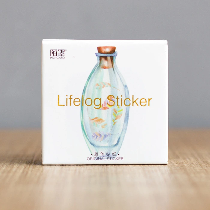 

Plants in Drifting Bottle Decorative Stickers Adhesive Stickers DIY Decoration Diary Stickers Box Package