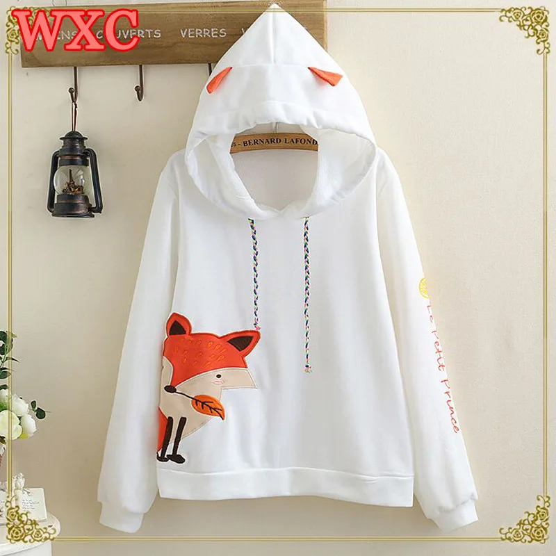 тосы женкие Тол Мулины aii Японскийевушелыйм Толстовки ятный Ст Подропы WXC|hoodies with