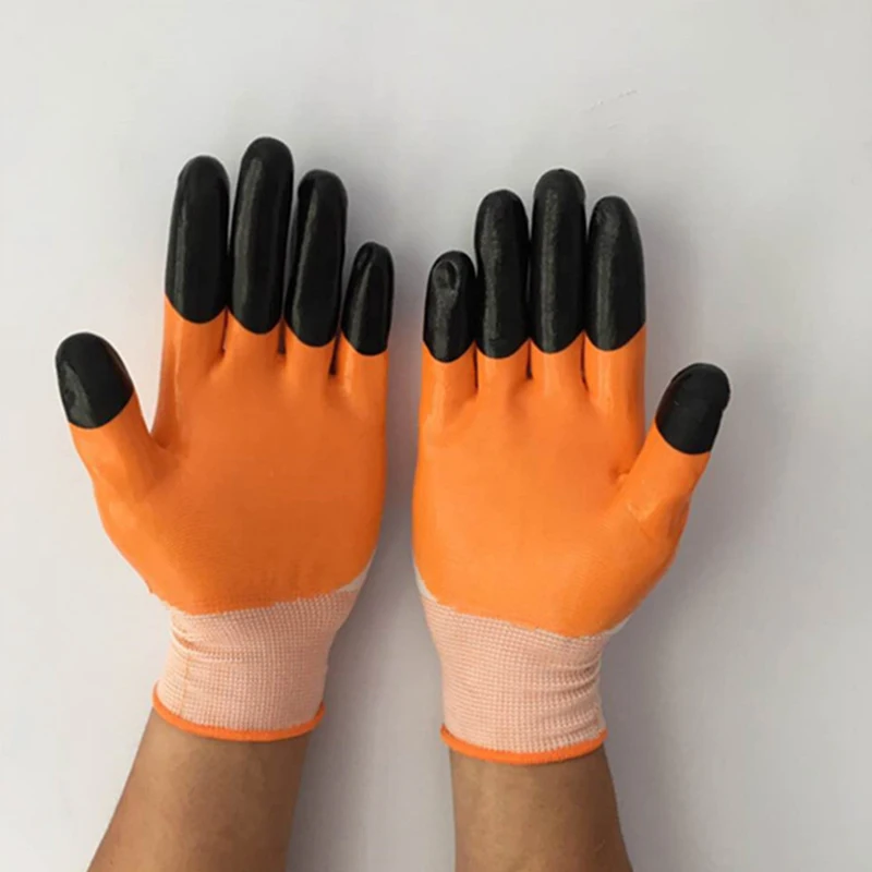 Welder Construction Antistatic Non-slip Wear Mechanics Multi-color safety Work Protection Nylon Gloves Nitrile Sale | Безопасность и