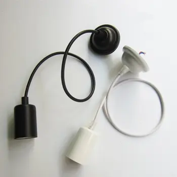 

Modern Simple pendant lamp E27 90-265V LED black/White hanging light fixture restaurant bedroom living room kitchen cafe shop