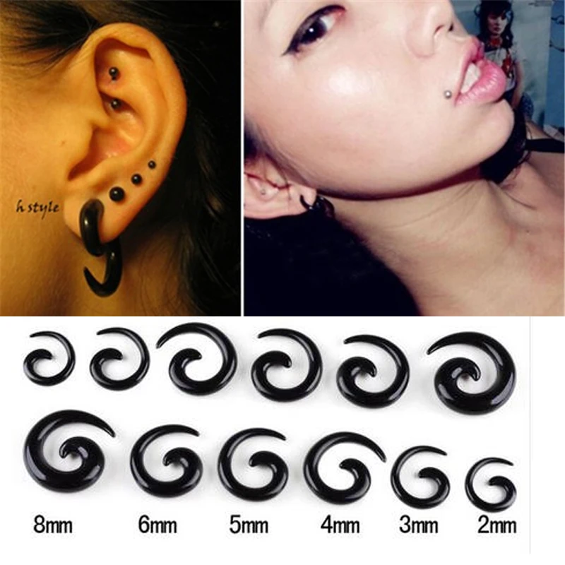 Super Smooth ACRYLIC Ear Tunnels Stretchers Flesh Soft Tapers Earrings Expanders 
