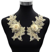 Новая мода вышивка аппликационный костюм украшение объемная аппликация наклейка