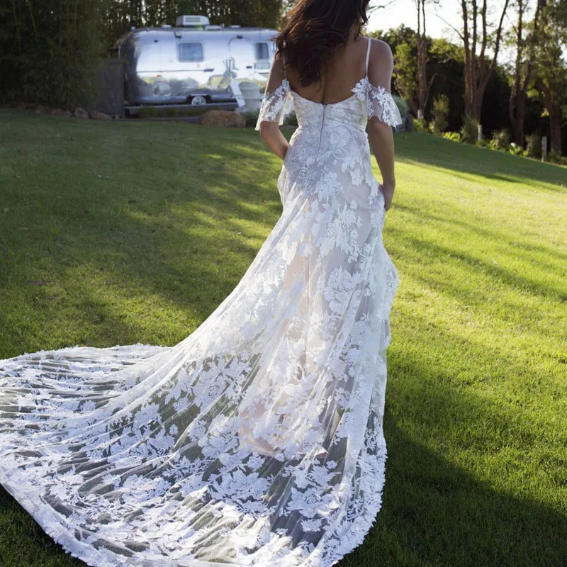 Beach Wedding Dresses 2019 Boho Wedding Dresses Lace Appliques