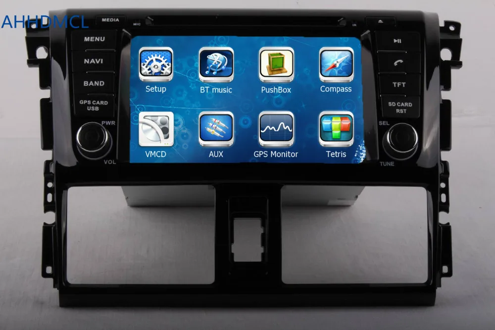 Clearance AHHDMCL Car Multimedia Player DVD Radio Stereo Audio GPS Navigation For Toyota Vios Yaris Sedan 2013 2014 2015 2016 2017 1