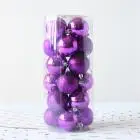 Рождественские украшения в виде шара, 24 шт., блестящие и блестящие украшения для елки u70928 - Цвет: Фиолетовый