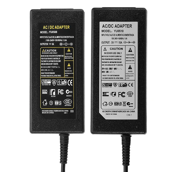AC100-240V для DC5V, 40 Вт, 50 Вт, ручная сборка Питание адаптер трансформатор для Светодиодные ленты светло-штепсельная вилка европейского