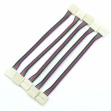 1/5/10 шт. 12 мм 4 Булавки два разъема с кабелем для SMD LED 5050 RGB полосы свет # w0823s #