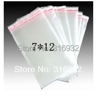 

Clear Resealable Cellophane/BOPP/Poly Bags 7*12cm Transparent Opp Bag Packing Plastic Bags Self Adhesive Seal 7*12 cm
