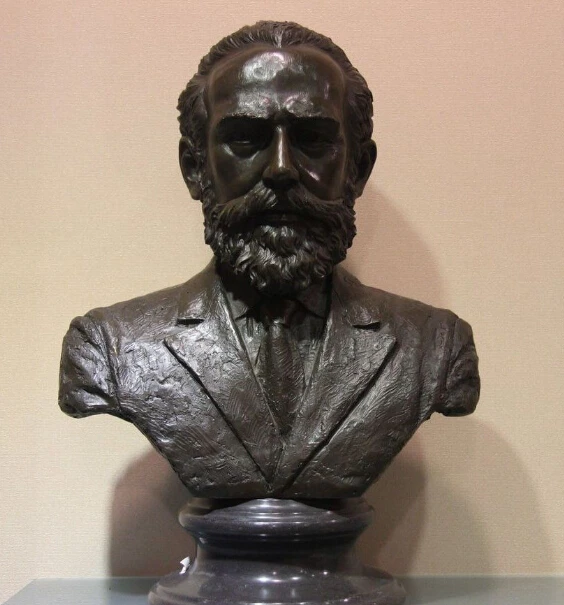 

Western Art Bronze Copper Marble Figurine Tchaikovsky Musician Statue Sculpture