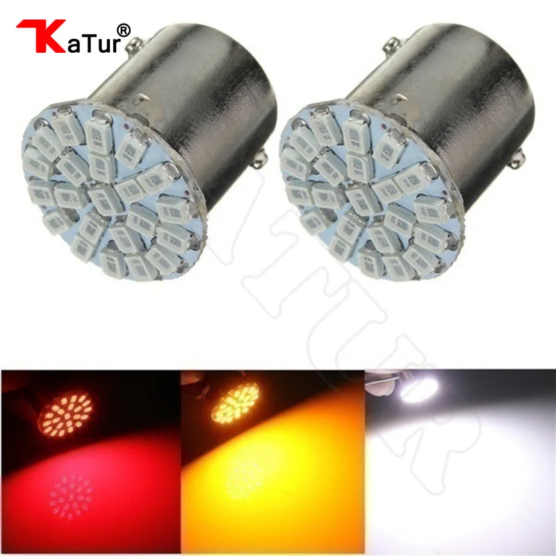 10 Pieces BA15S P21W 1156 22 LED 1206 SMD Car Auto Tail Side Indicator