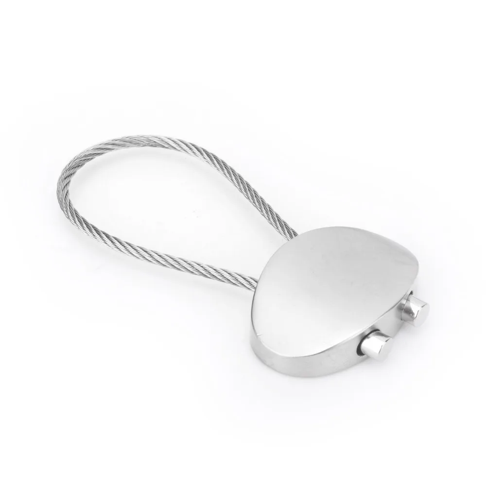 oval wire rope keychain key ring high quality ellipse key chain key holder creative chaveiro