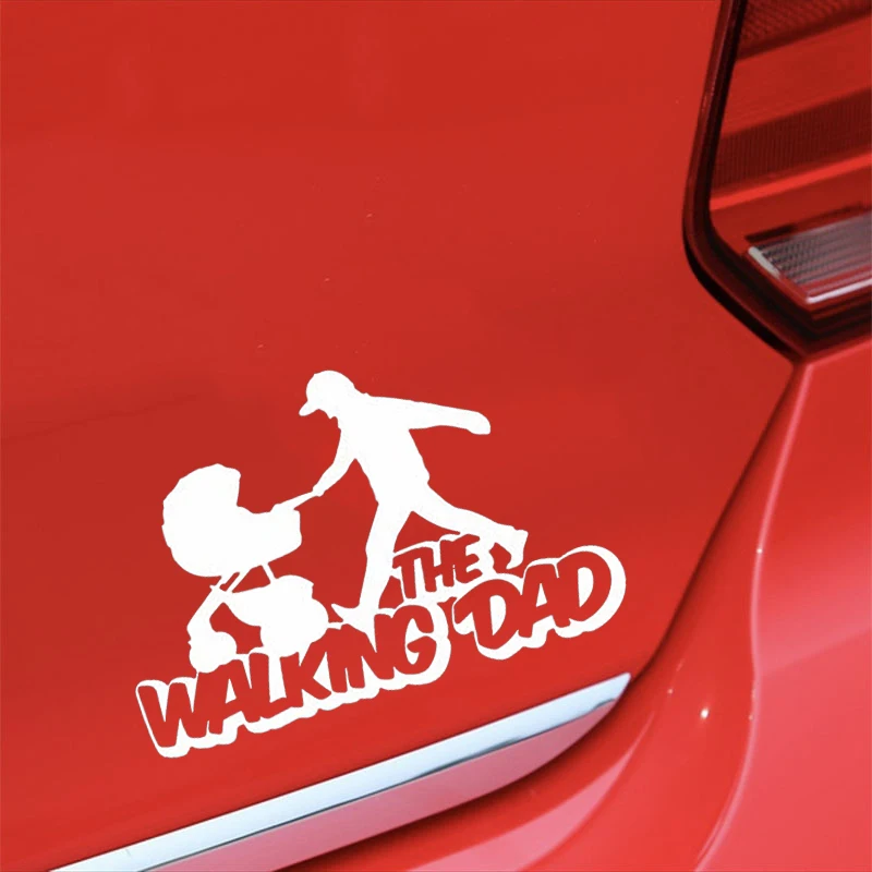 Harga Berjalan Ayah Lucu Jogging Kereta Dorong Anak anak Vinyl Kualitas Tinggi Stiker Mobil Lucu dan Menarik Fashion Stiker Stiker