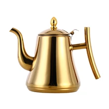 1L/1.5L/2L утолщенный 304 чайник из нержавеющей стали, индукционный Ретро чайник, кофейник и ситечко для заварки, кухонный бойлер для воды