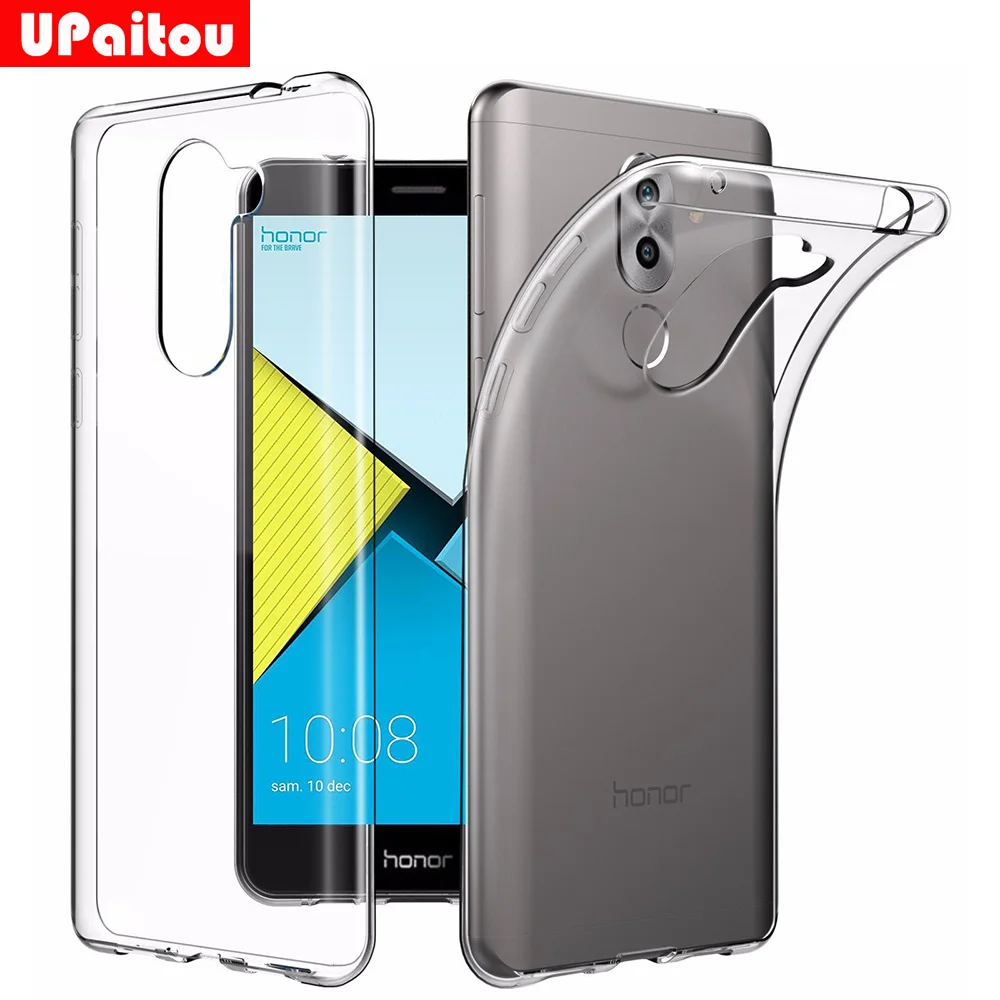 UPaitou Clear TPU Case for Huawei Honor 6X/Mate 9 Lite/GR5 2017 Transparent Soft Sinicon Back Cover 6X |