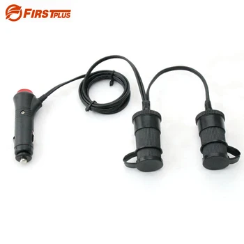 

1 to 2 Car Cigarette Lighter 10A 12v 24v Power Charger Adapter 2 Way Socket Splitter Socket Plug With ON-OFF Switch Button