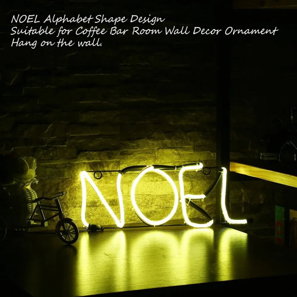 Неоновый светильник NOEL Алфавит Форма дизайн стены комнаты украшения дома любовь орнамент кофе бар росписи ремесла