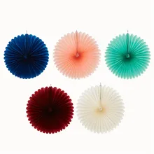 6/8/10/12/14/16inch Mixed Sizes Handmade Honeycomb Pinwheels Tissue Paper Fans Hanging Baby Shower Weddings Birthday Decorations