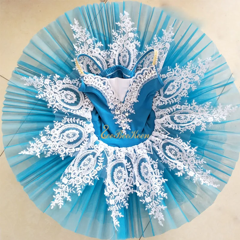 

Ballet White Lace Dress Women Ballet Dance Dress Girls Lake Swan Tutu Ballet Ballerina Professional Stage Performance Costume